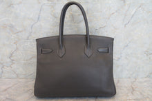 将图片加载到图库查看器，HERMES BIRKIN 30 Clemence leather Graphite □J刻印 Graphite 600120310
