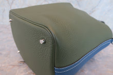 Load image into Gallery viewer, HERMES PICOTIN LOCK CASAQUE MM Clemence leather Blue thalassa/Canopee □Q Engraving Hand bag 700100019
