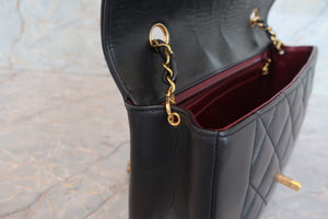 CHANEL/シャネル ダイアナマトラッセチェーンショルダーバッグ ラムスキン ブラック/ゴールド金具 ショルダーバッグ 700080161