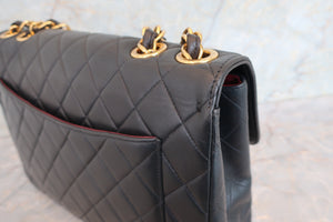 CHANEL/シャネル 中マトラッセシングルフラップチェーンショルダーバッグ ラムスキン ブラック/ゴールド金具 ショルダーバッグ 700050046