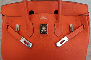 HERMES／エルメス バーキン25 トゴ フー T刻印 ハンドバッグ 700060196