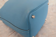 将图片加载到图库查看器，HERMES PICOTIN PM Clemence leather Blue jean Hand bag 600060162
