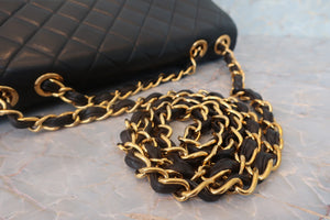 CHANEL/シャネル 中マトラッセシングルフラップチェーンショルダーバッグ ラムスキン ブラック/ゴールド金具 ショルダーバッグ 700050046