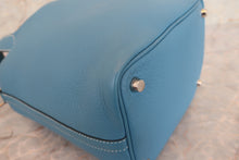 将图片加载到图库查看器，HERMES PICOTIN PM Clemence leather Blue jean Hand bag 600060162
