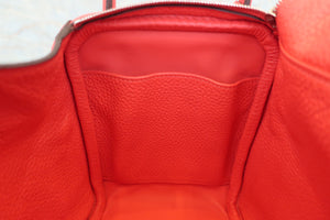 HERMES LINDY 26 Clemence leather Rouge pivoine C刻印 Shoulder bag 600060108
