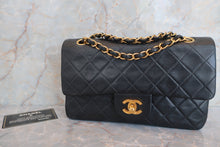 Load image into Gallery viewer, CHANEL Matelasse double flap double chain shoulder bag Lambskin Black/Gold hadware Shoulder bag 600040106
