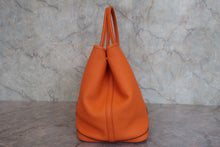 Load image into Gallery viewer, HERMES  GARDEN PARTY PM Negonda leather Orange □O Engraving Tote bag 800070149
