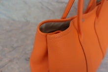 Load image into Gallery viewer, HERMES  GARDEN PARTY PM Negonda leather Orange □O Engraving Tote bag 800070149
