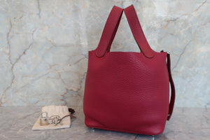 HERMES／エルメス ピコタンロックＰＭ トリヨンクレマンス ルビー □N刻印 ハンドバッグ 700060211