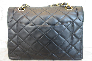 CHANEL/シャネル パリ限定ミニマトラッセダブルフラップチェーンショルダーバッグ ラムスキン ブラック/ゴールド金具 ショルダーバッグ 700070274
