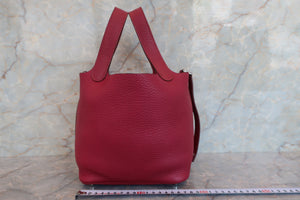 HERMES／エルメス ピコタンロックＰＭ トリヨンクレマンス ルビー □N刻印 ハンドバッグ 700060211