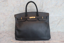 将图片加载到图库查看器，HERMES BIRKIN 40 Ardennes leather Black □F刻印 Hand bag 600090258
