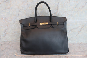 HERMES BIRKIN 40 Ardennes leather Black □F刻印 Hand bag 600090258