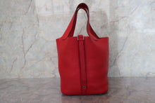 画像をギャラリービューアに読み込む, HERMES／エルメス ピコタンロックＭＭ トリヨンクレマンス ルージュヴィフ □H刻印 ハンドバッグ 700110072
