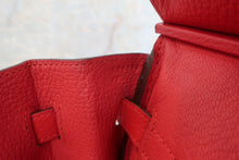 Load image into Gallery viewer, HERMES BIRKIN 30 Clemence leather Rouge tomate X Engraving Hand bag 600090042
