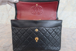 CHANEL/シャネル マトラッセWフラップWチェーンショルダーバッグ ラムスキン ブラック/ゴールド金具 ショルダーバッグ 700080229