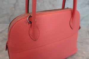 HERMES／BOLIDE 27 Epsom leather Flamingo □R Engraving Hand bag 600060105