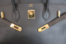 将图片加载到图库查看器，HERMES BIRKIN 40 Ardennes leather Black □F刻印 Hand bag 600090258
