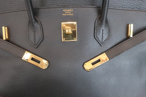 HERMES BIRKIN 40 Ardennes leather Black □F刻印 Hand bag 600090258