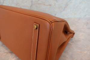 HERMES BIRKIN 35 Graine Couchevel leather Gold 〇Z Engraving Hand bag 700060124
