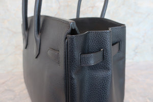HERMES／エルメス バーキン35 アルデンヌ ブラック 〇Z刻印 ハンドバッグ 700060128