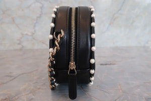CHANEL/シャネル マトラッセラウンドチェーンショルダーバッグ ラムスキン ブラック/ゴールド金具 ショルダーバッグ 700080216