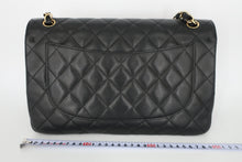 Load image into Gallery viewer, CHANEL Medium Matelasse Double Flap Double Chain shoulder bag Caviar skin Black/Gold hardware Shoulder bag 800100157
