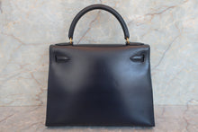 將圖片載入圖庫檢視器 HERMES／エルメス ケリー28 ボックスカーフ ネイビー 〇Y刻印 ショルダーバッグ 700060083

