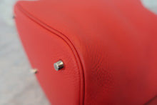 将图片加载到图库查看器，HERMES PICOTIN LOCK GM Clemence leather Rouge casaque A刻印 Hand bag 800010196
