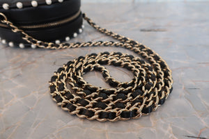 CHANEL/シャネル マトラッセラウンドチェーンショルダーバッグ ラムスキン ブラック/ゴールド金具 ショルダーバッグ 700080216