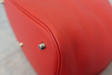 将图片加载到图库查看器，HERMES PICOTIN LOCK GM Clemence leather Rouge casaque A刻印 Hand bag 800010196
