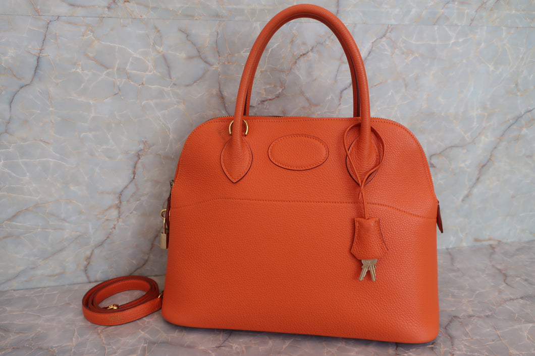 HERMES／BOLIDE 31 Togo leather Orange □E刻印 Shoulder bag 600100042