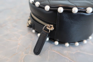 CHANEL/シャネル マトラッセラウンドチェーンショルダーバッグ ラムスキン ブラック/ゴールド金具 ショルダーバッグ 700080216
