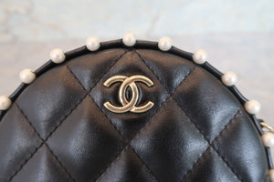 CHANEL/シャネル マトラッセラウンドチェーンショルダーバッグ ラムスキン ブラック/ゴールド金具 ショルダーバッグ 700080216