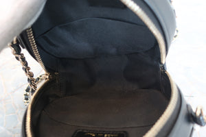CHANEL/シャネル マトラッセラウンドチェーンショルダーバッグ ラムスキン ブラック/ゴールド金具 ショルダーバッグ 700080216