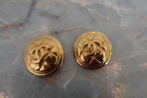 CHANEL/香奈儿  经典双C 圆形 耳夹 镀金 Gold(金色) 耳夹 700050078
