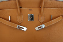 将图片加载到图库查看器，HERMES BIRKIN 35 Fjord leather Natural sable □H刻印 Hand bag 600070145
