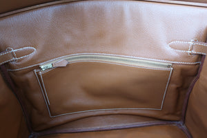 HERMES BIRKIN 35 Graine Couchevel leather Gold 〇Z Engraving Hand bag 700060124