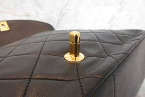 CHANEL/シャネル ダイアナマトラッセチェーンショルダーバッグ ラムスキン ブラック/ゴールド金具 ショルダーバッグ 700070246