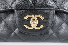 Load image into Gallery viewer, CHANEL Medium Matelasse Double Flap Double Chain shoulder bag Caviar skin Black/Gold hardware Shoulder bag 800100157
