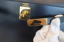 將圖片載入圖庫檢視器 HERMES／エルメス ケリー28 ボックスカーフ ネイビー 〇Y刻印 ショルダーバッグ 700060083
