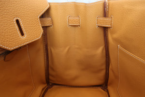 HERMES BIRKIN 35 Fjord leather Natural sable □H刻印 Hand bag 600070145