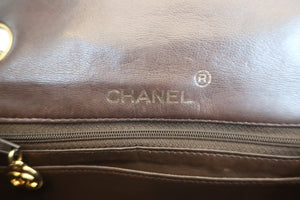 CHANEL Mini Matelasse single flap chain shoulder bag Crocodile/Lambskin Brown/Gold hadware Shoulder bag 600040211