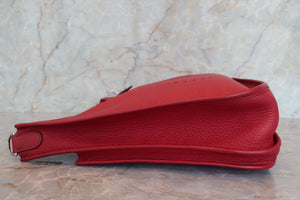 HERMES  EVELYNE 3GM Clemence leather Rouge garance □N Engraving Shoulder bag 700100031