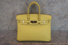 将图片加载到图库查看器，HERMES BIRKIN 25 Verso Novillo leather Lime/Blue bleuet Y刻印 Hand bag 600070184
