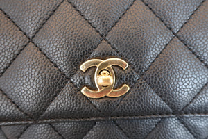 CHANEL/シャネル マトラッセハンドバッグ キャビアスキン ブラック/ゴールド金具 ハンドバッグ 700080218
