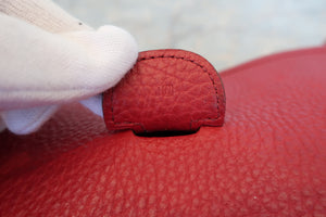 HERMES  EVELYNE 3GM Clemence leather Rouge garance □N Engraving Shoulder bag 700100031
