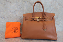 画像をギャラリービューアに読み込む, HERMES／エルメス バーキン35 クシュベル ゴールド □G刻印 ハンドバッグ 800090032
