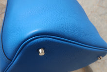 Load image into Gallery viewer, HERMES PICOTIN LOCK MM Clemence leather Blue hydra X Engraving Hand bag 500100150
