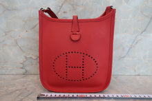 Load image into Gallery viewer, HERMES  EVELYNE TPM Epsom leather Rouge vif □I Engraving Shoulder bag 700100045
